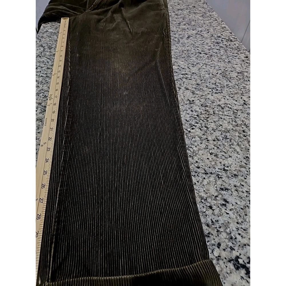 Mens Levi DOCKERS Brown Corduroy Pants 38x34 (37x33) Retro Y2K Cuffed, Pleated - Picture 9 of 11